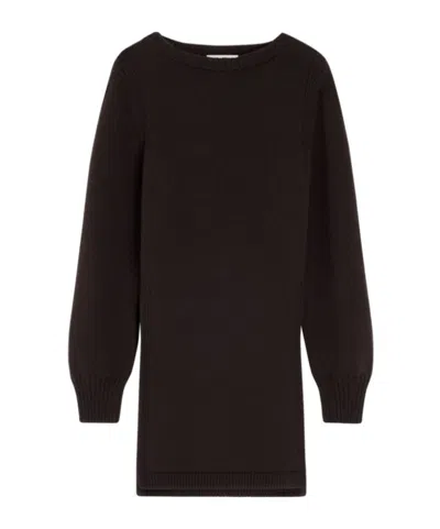 Lemaire Sweater Whith Slits In Black