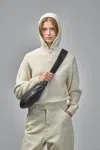 Lemaire Cream Hooded Sweater In Neutral