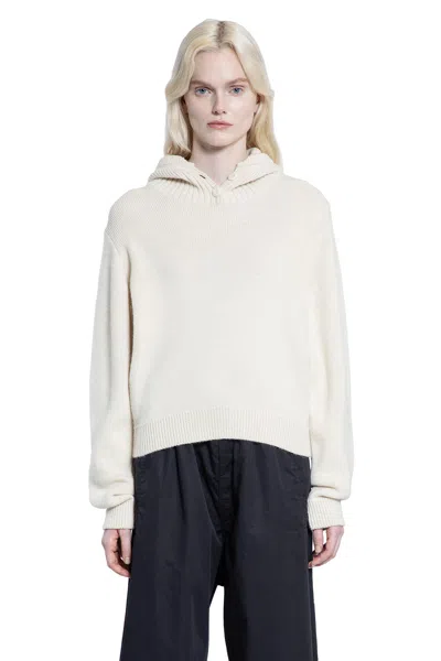 Lemaire Sweater With Hood In White