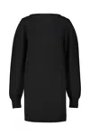 Lemaire Textured Knit Long Sleeve Sweater With Side Slits In Black