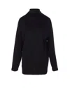 Lemaire Relaxed Mock Neck Long Sleeves Top In Black