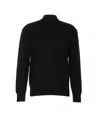 Lemaire Navy Felted Turtleneck In Black