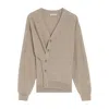 Lemaire Twisted Knit Cardigan In Black