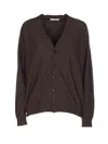 Lemaire Dark Cacao Cardigan Buttons Closure In Brown