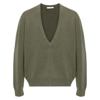 LEMAIRE DEEP V-NECK PULLOVER SWEATER