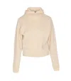 Lemaire High Neck Knitted Hoodie With Long Sleeves In Pink