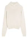 Lemaire Cream Hooded Sweater In Neutral