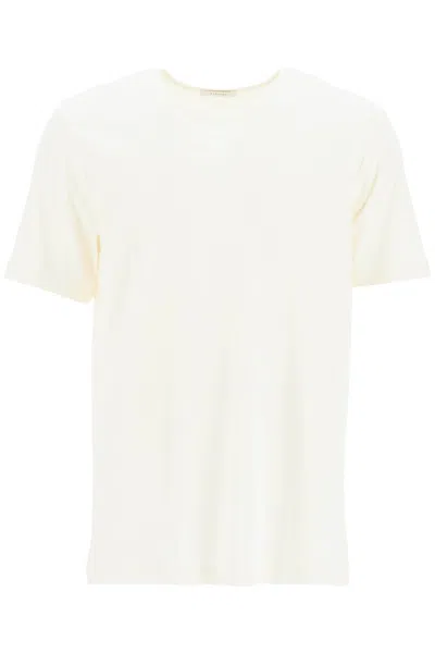 Lemaire T Shirt Con Ampio Girocollo In White