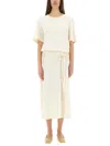 Lemaire Women T-shirt Dress With Belt In Neutral
