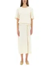 Lemaire Women T-shirt Dress With Belt In Beige