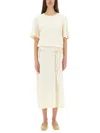 Lemaire Women T-shirt Dress With Belt In Beige