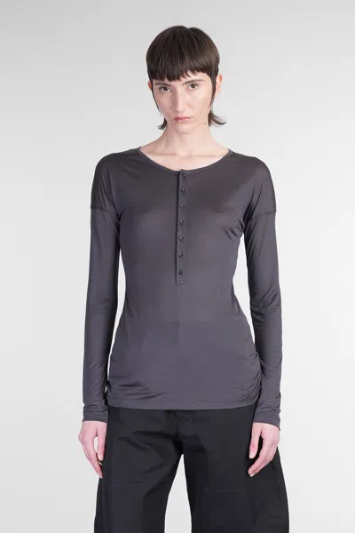 Lemaire T-shirt In Blue Silk
