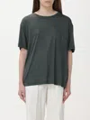 Lemaire Relaxed Fit Cotton-silk Blend T-shirt In Green