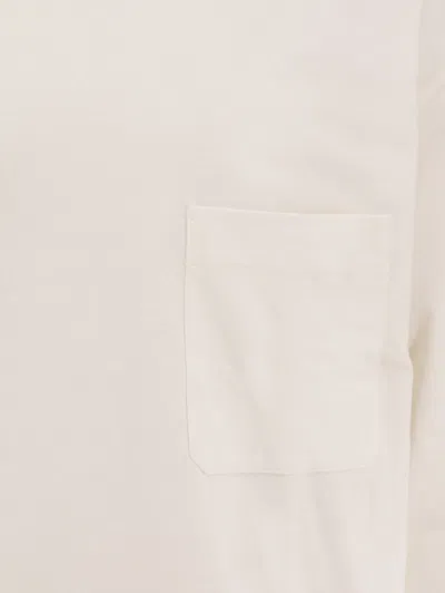 Lemaire Cotton And Linen Jersey T-shirt In Beige
