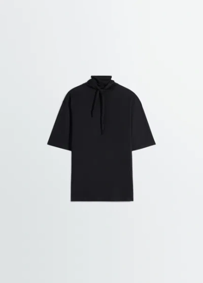 Lemaire T Shirt With Foulard In Blue