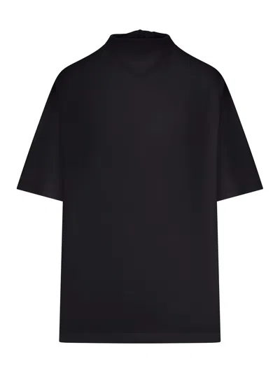 Lemaire T-shirt With Jersey Scarf In Black