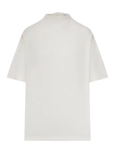 Lemaire T-shirt With Jersey Scarf In White