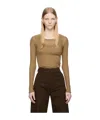 Lemaire T-shirt With Round Neck And Long Sleeves In Black