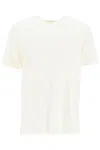 Lemaire Cotton T-shirt With Loose Fit And Round Neck In Neutrals