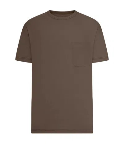 Lemaire Ribbed Crew-neck Pocket T-shirt In Multi