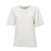 Lemaire Rib Minimalist Classic Crew Neck Cotton T-shirt In Metallic