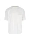 Lemaire Patch-pocket Jersey T-shirt In White