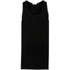 Lemaire Ribbed-knit Cotton Jersey Tank Top In Black