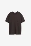 Lemaire Crewneck Ribbed Texture Plain Design T-shirt In Gray