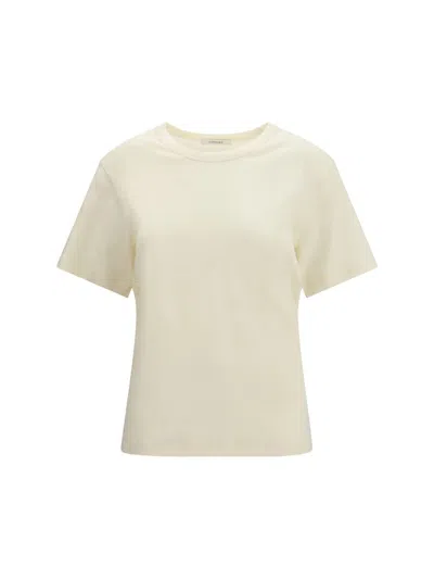 Lemaire White Crew Neck T-shirt In Neutral