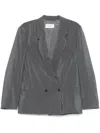 Lemaire Double-breasted Casual Jacket In Grey
