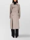 Lemaire Tailored Coat Belted At The Waist In Neutral