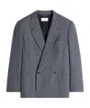 Lemaire Double-breasted Tailored Blazer In Blue