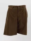 Lemaire Brown Leather Bermuda Shorts