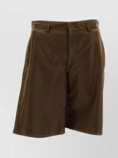 LEMAIRE TAILORED HIGH WAIST SHORTS WITH BELT LOOPS