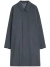 Lemaire Light Tailored Overcoat In Grey
