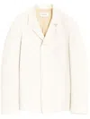 Lemaire Tailored Shirt Jacket In Neutrals