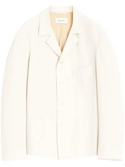 Lemaire Tailored Shirt Jacket In Neutrals