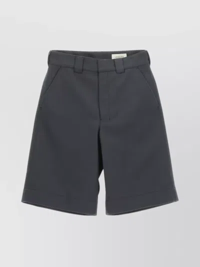 Lemaire Tailored Shorts Front Pleats In Blue