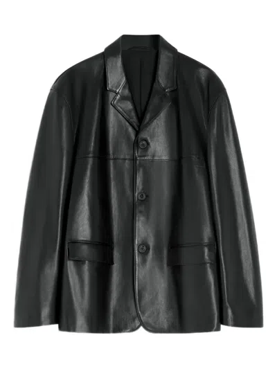 LEMAIRE TAILORED SINGLE-BREASTED LEATHER JACKET