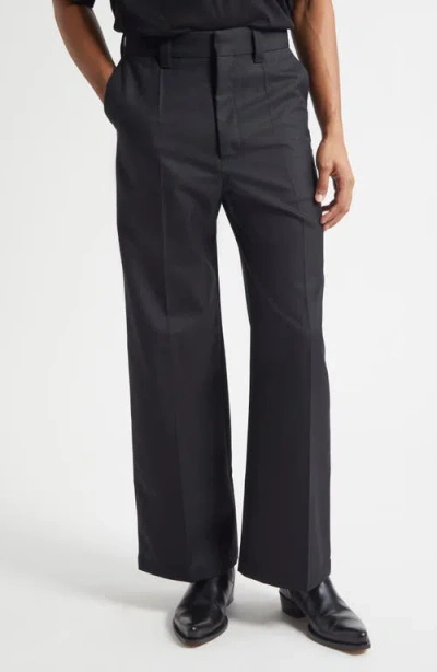 Lemaire Tailored Straight Leg Pants In Gray