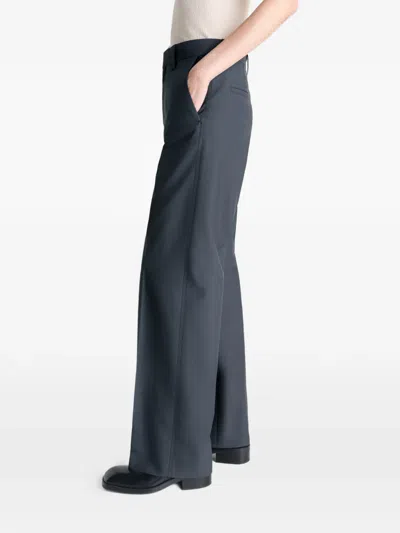 Lemaire Tailored Straight Trousers In Gray