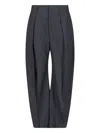 Lemaire Curved-leg Tailored Trousers In Black