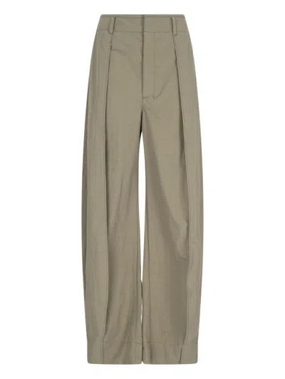 Lemaire Tailored Trousers In Green