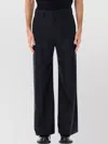 Lemaire Navy Straight Tailored Trousers In Black