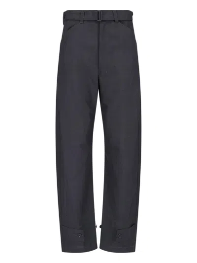 Lemaire Tailored Wool-blend Trousers For Women In Black