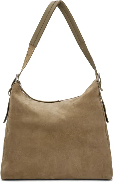 Lemaire Belted Hobo Bag In Neutral