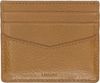 Lemaire Tan Gear Card Holder In Orange