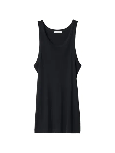 Lemaire Tank Top In Ribbed Jersey In Black