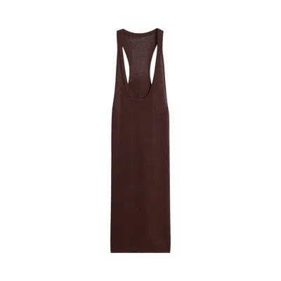 Pre-owned Lemaire Tank Top Mini Dress 'fig' | Brown | Women's Size Xs