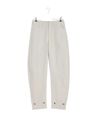 Lemaire Tapered Casual Pants In White